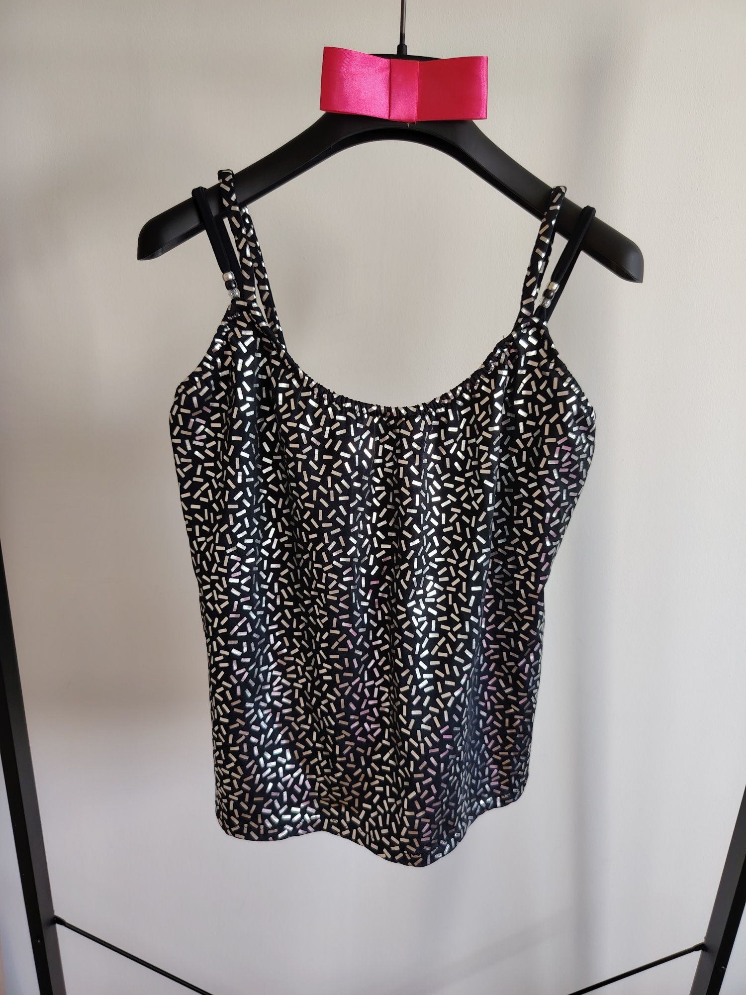 Nowe tankini czarno-srebrne 40/42