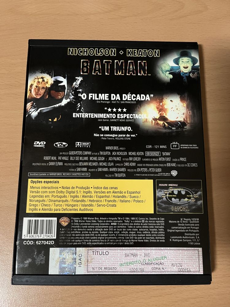 DVD - Batman filme