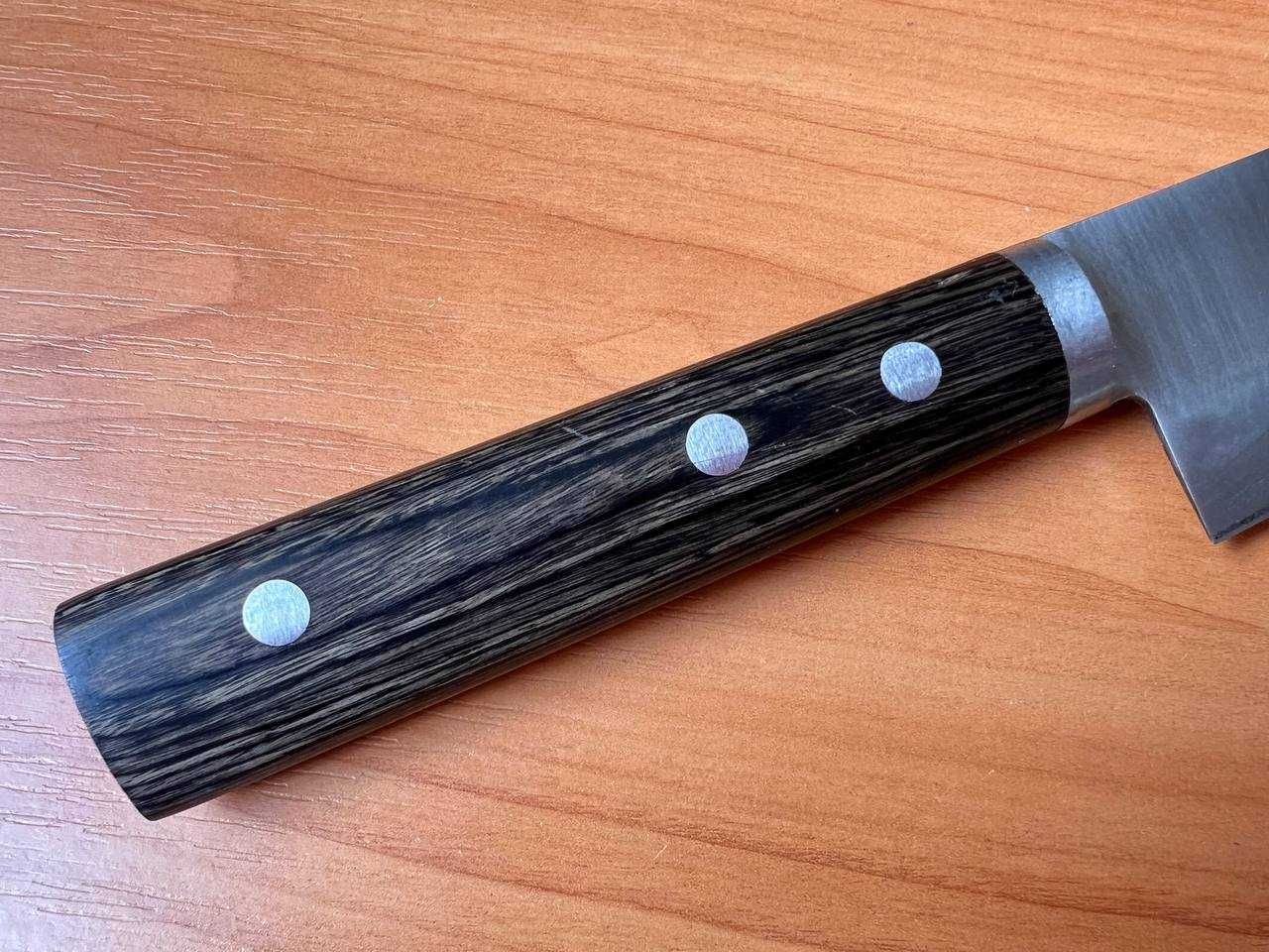 Винтажный кухонный японский нож Сантоку Takumí Sawa варикоми