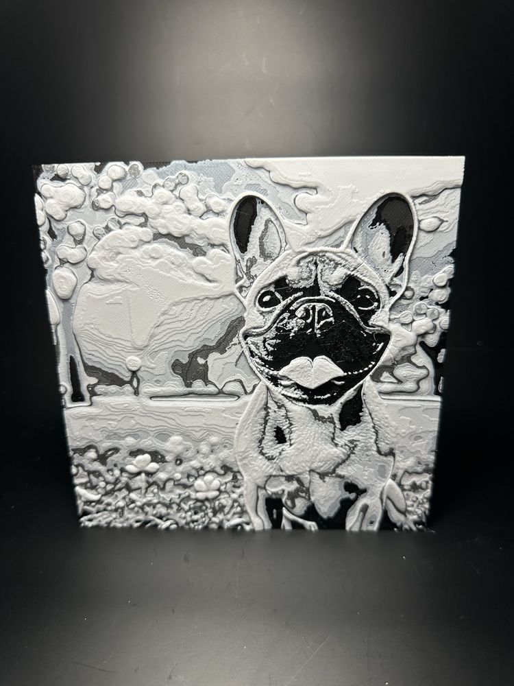 Obraz buldog francuski dekoracja 3d dekor obrazek