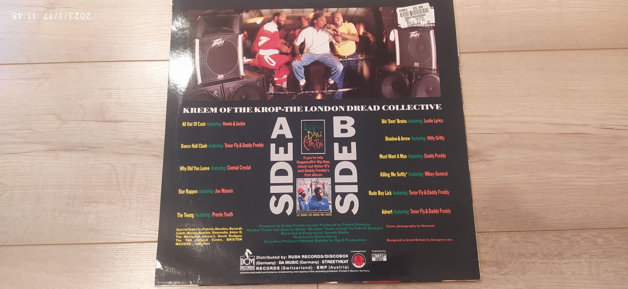 Kreem of the Krop the London Dread Collective RAGGA 1 LP Winyl 1989 UK