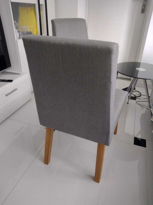 Krzesła tapicerowane – szare nowe