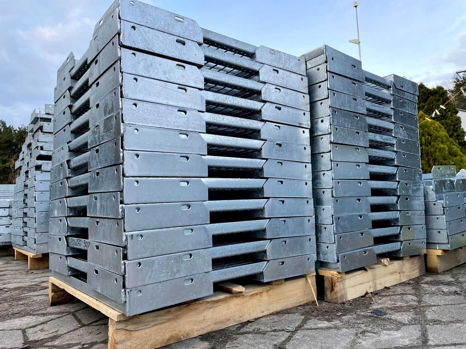 Krata pomostowa podest 1000x1000, 33x11 stopnie schodowe na wymiar