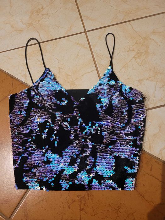 Bluzka cyrkonie dyskoteka impreza uroczystość rozm M nowa bez metki