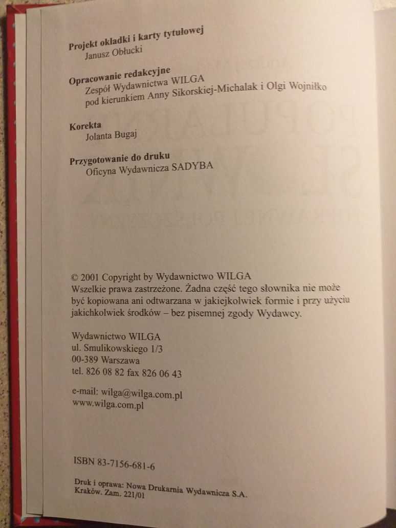 A.Markowski Popularny słownik poprawnej polszczyzny Wilga 2001