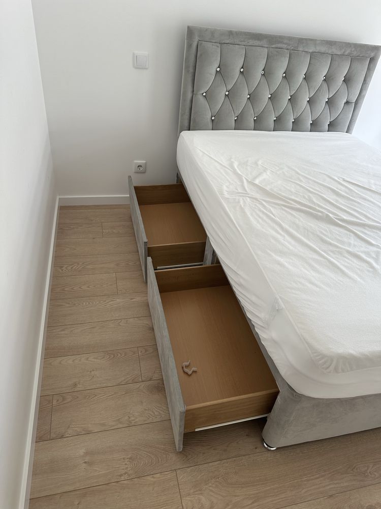 Cama box de solteiro com colchão
