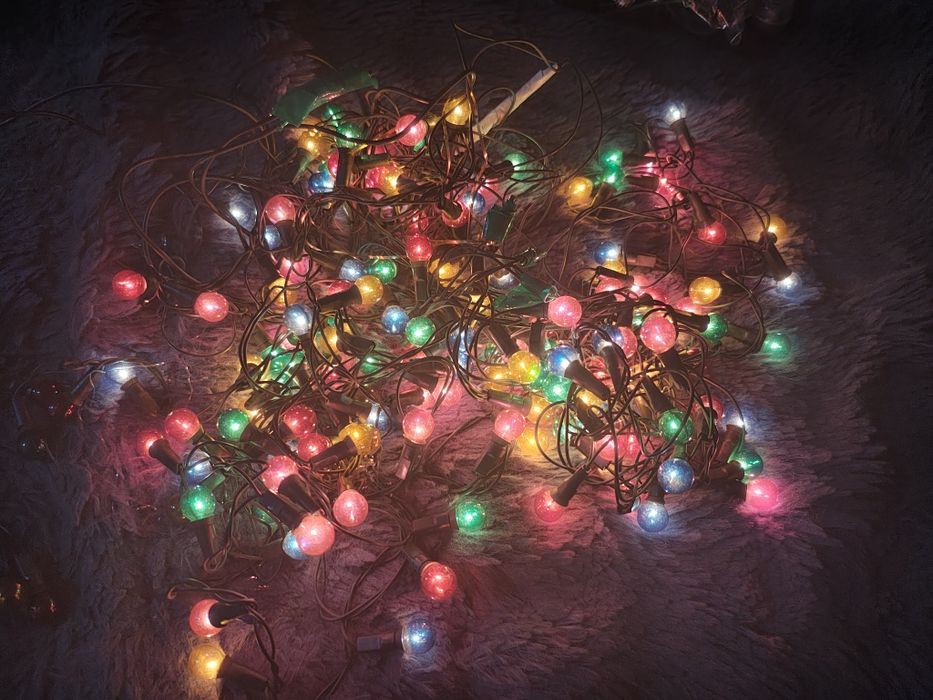 Świąteczne światełka choinkowe PRL