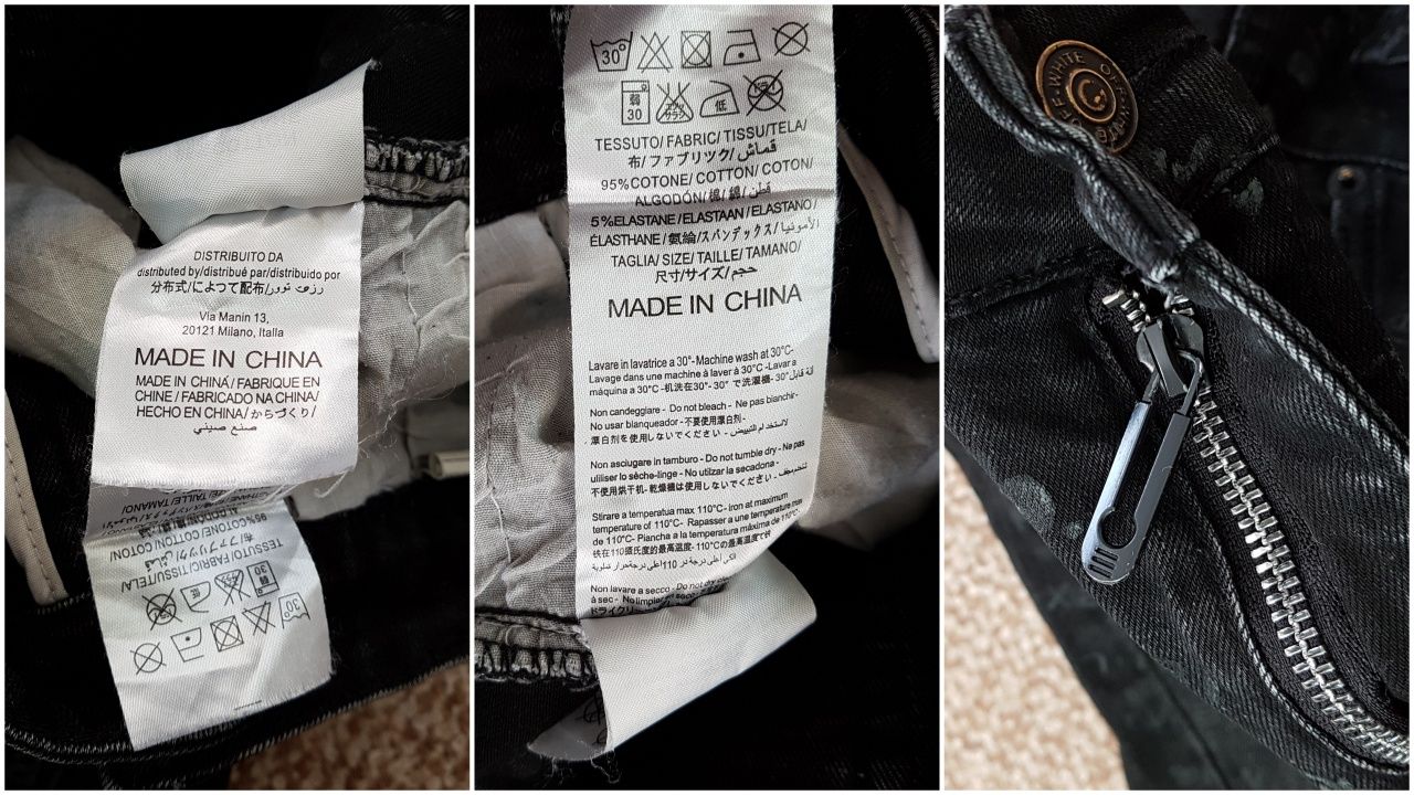 Off-White x Alexander Wang джинсыи з принтом W30 L30