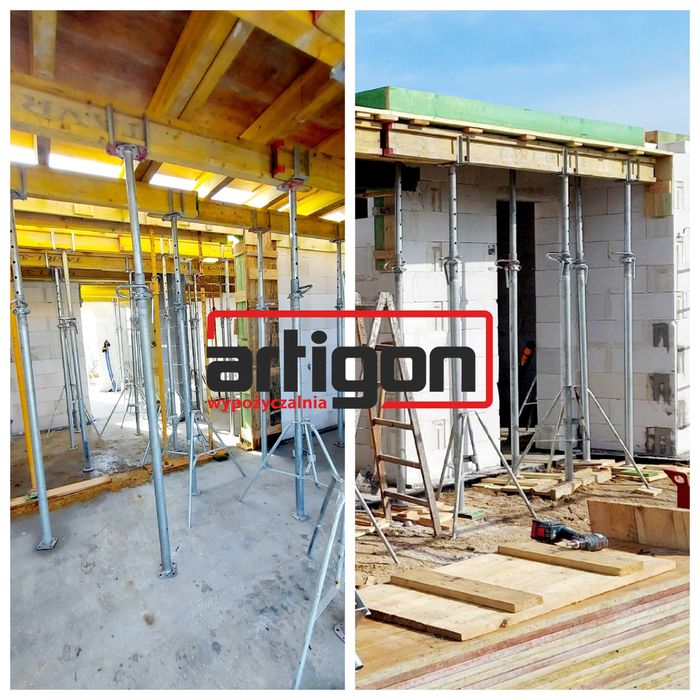 Szalunki stropowe dźwigary stemple podpory wynajem szalunków stempli G