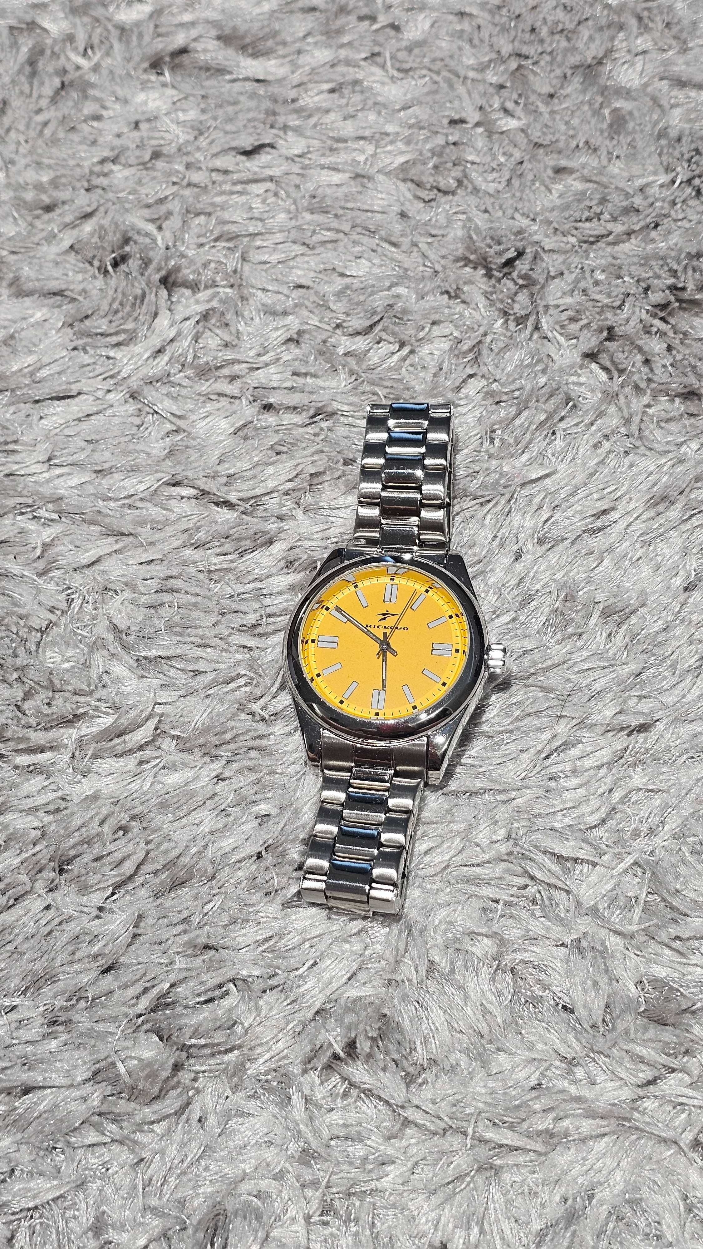 Relógio Amarelo Oyster Perpetual Ricecgo Quartz