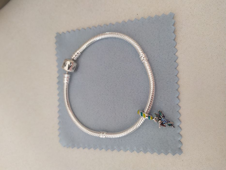 Charms koliber, NOWY S925, w kolorze, rajski ptak