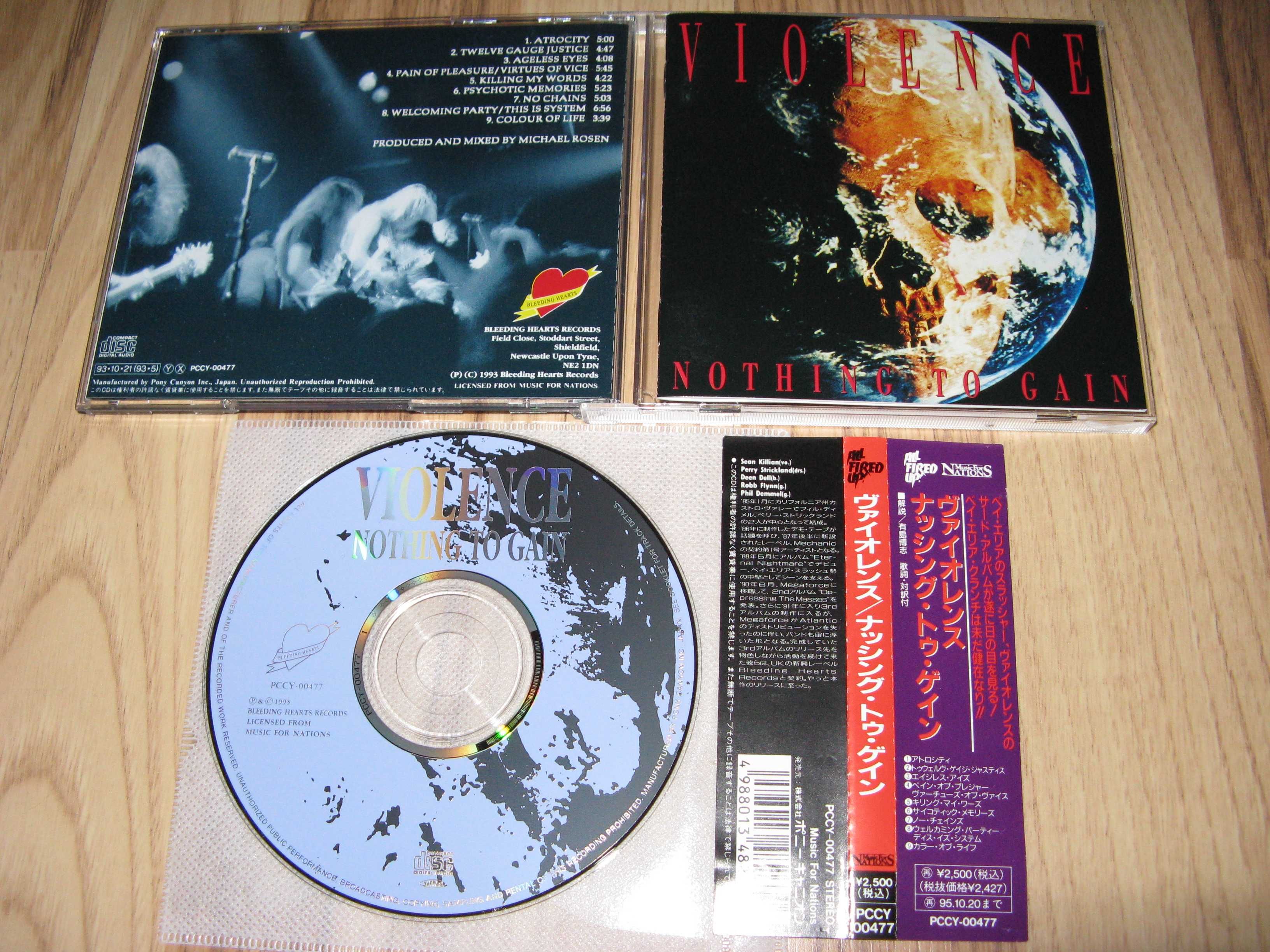 Violence  – Nothing To Gain  Japan+OBI '93