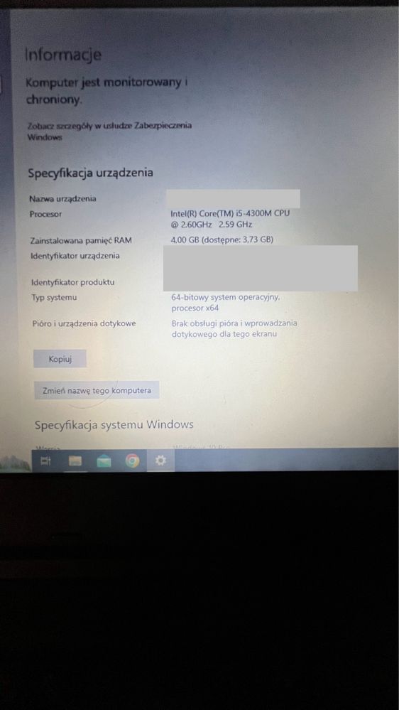 Lenovo ThinkPad L440 i5 4300/4GB/500/DVD-RW/Win10 Uszk. klawiatura