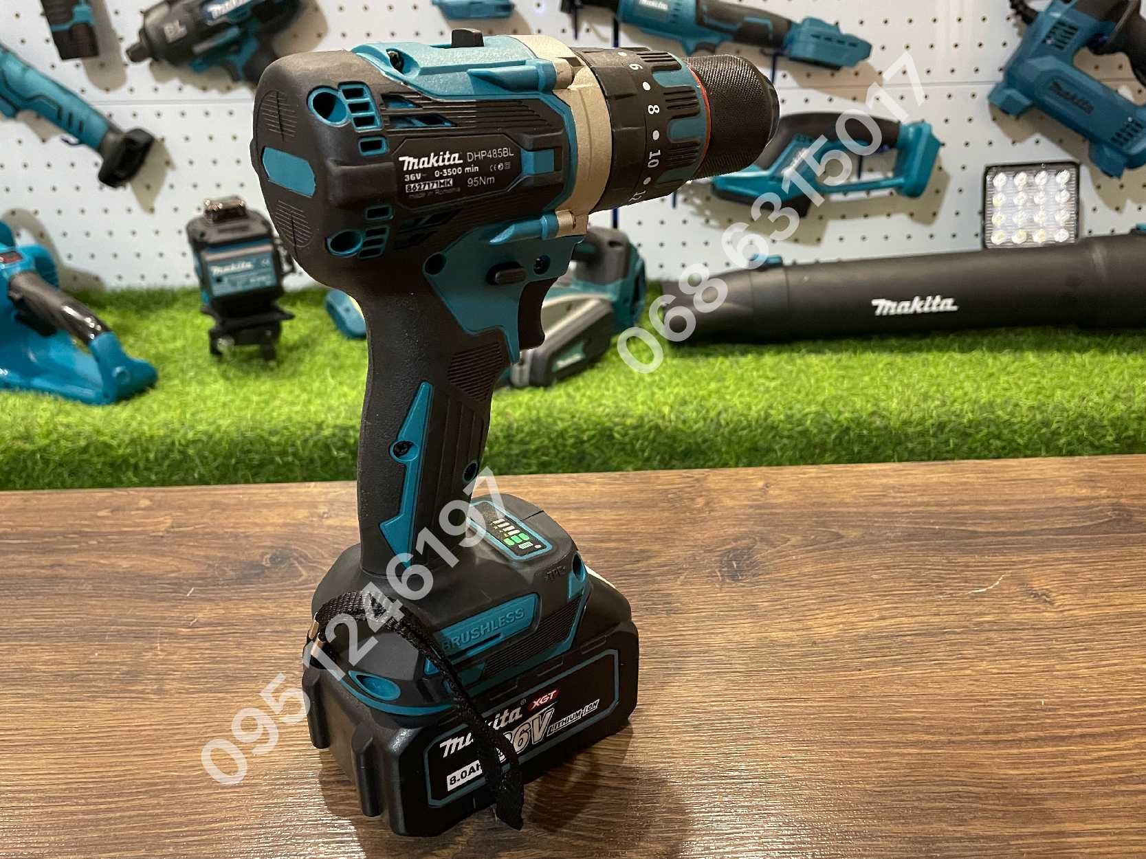 Шуруповерт аккумуляторный Makita DHP485 шурупокрут набор инструментов