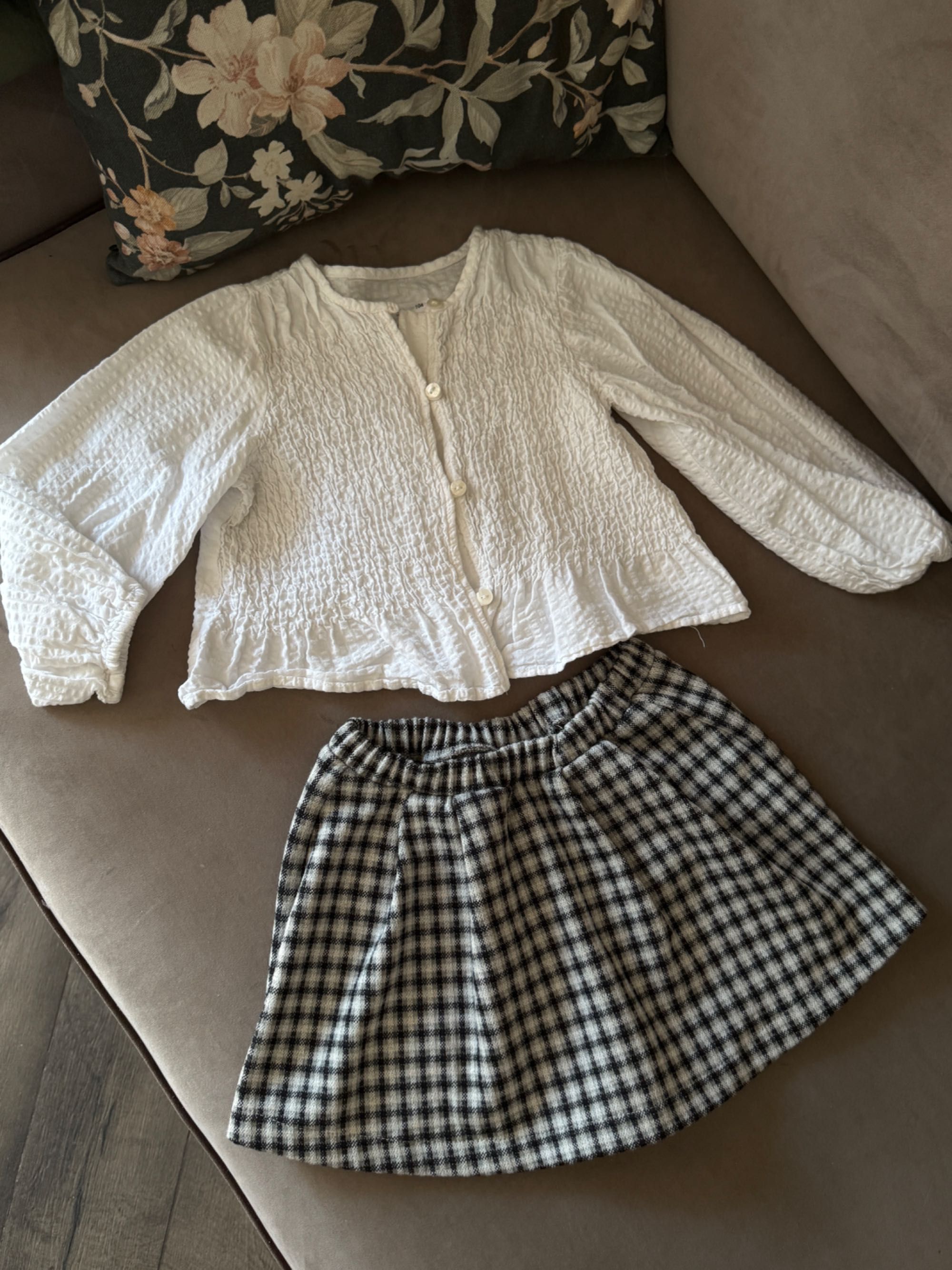 Джинсы блузка юбка Zara 3-4 р 98 104 шорти