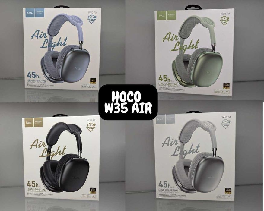 Держат 45 часов! Наушники беспроводные Hoco W35 AIR для iphone аирподс