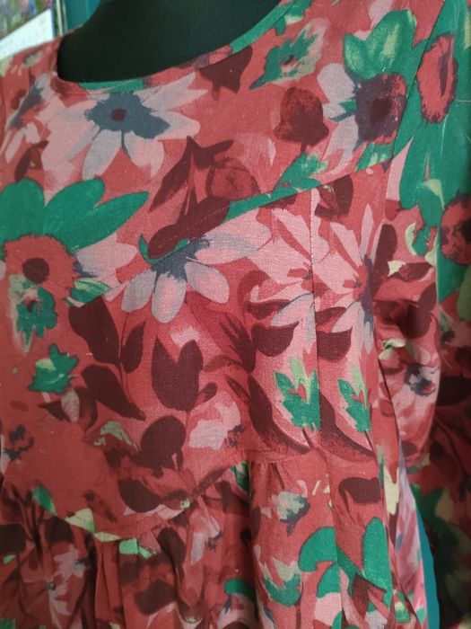 Sukienka lniana kolorowa L/XL