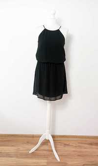 Cubus czarna szyfonowa sukienka