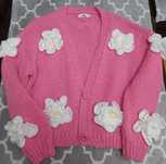Sweter kwiaty 3 d Mochy ML.