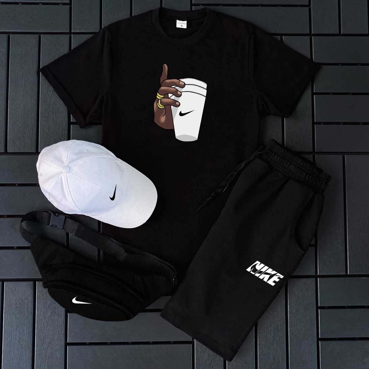 Футболка + шорти Nike комплект літній спортивний костюм Найк на літо