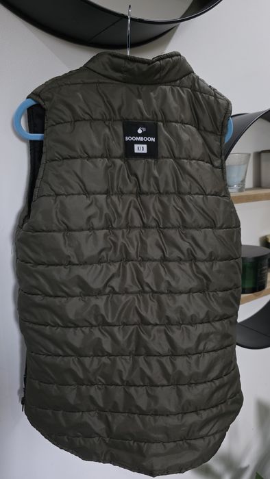 Kamizelka Bezrękawnik Boomboom kid 116-122 khaki ciemna zieleń