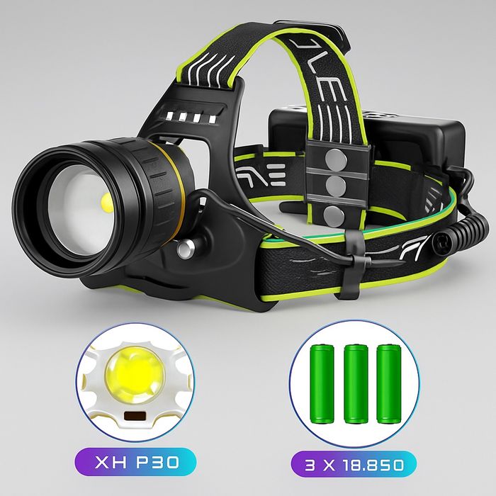 Супер потужний налобний ліхтар колекція BL-A12-3-P90, 1000 м, 3 режими