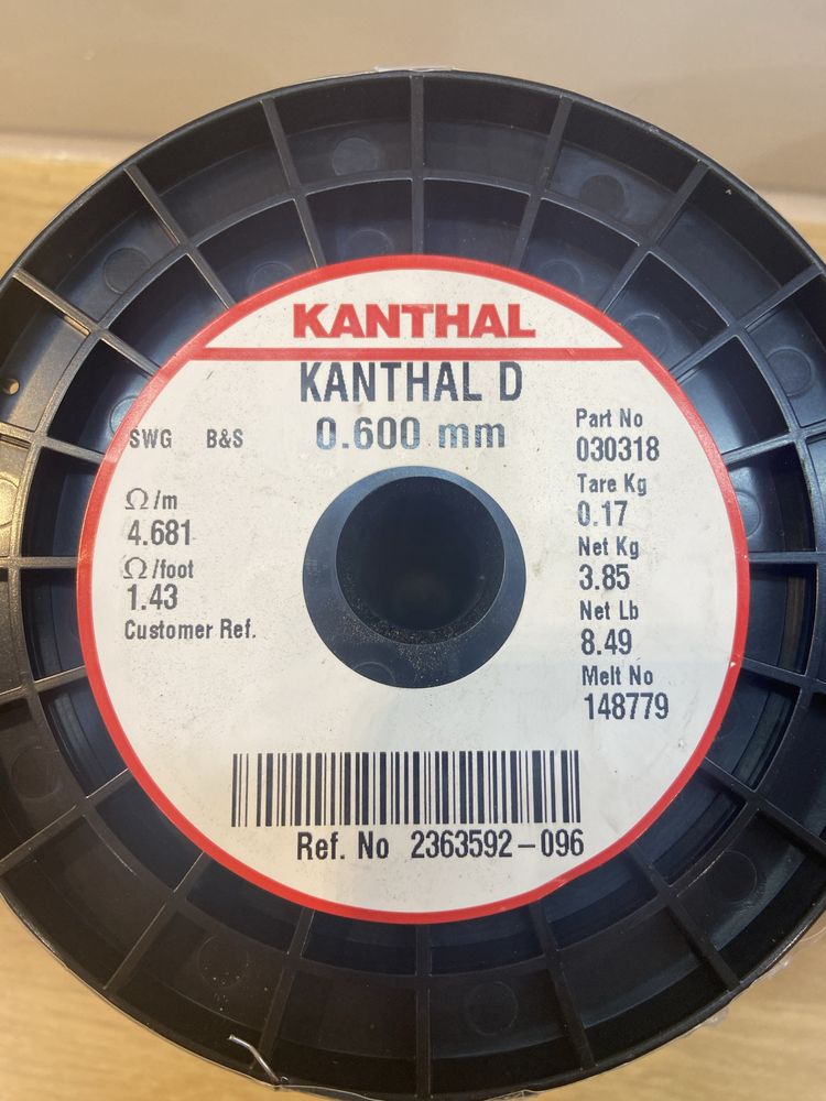 Drut oporowy kanthal D 0,5 0,6 0,7 0,8 szwedzki oryginalny