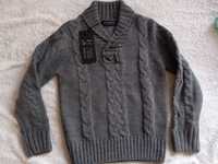 Sweter chłopięcy, szary 116