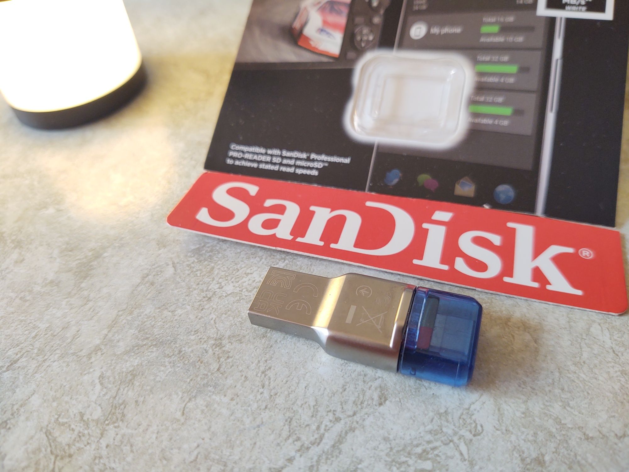 MicroSD SanDisk 512 Gb + Kingston MobileLite Duo 3C