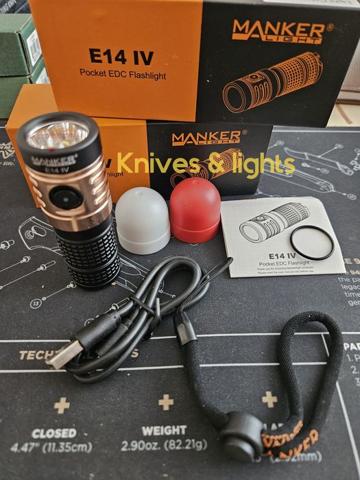 Manker E14 IV,  4000 lumens, потужний EDC ліхтар