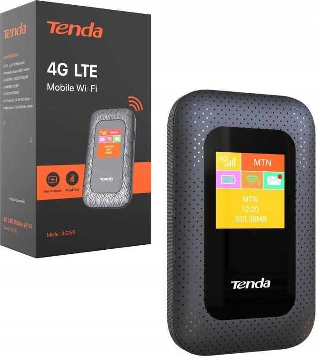 Router Przenośny mobilny  TENDA 4G185 LCD WiFi 4G Port SIM