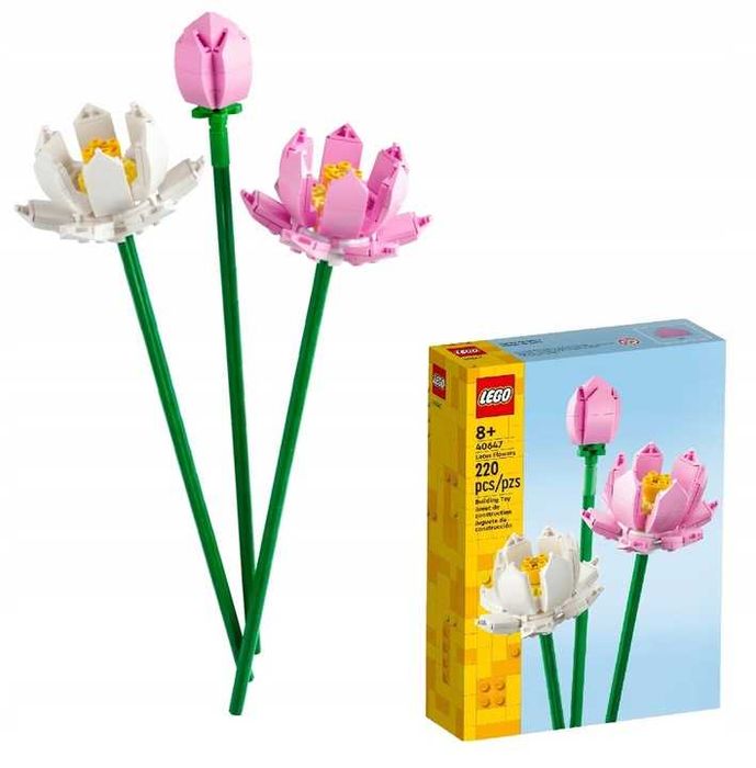 Zestaw klocków LEGO ICONS 40647 Kwiaty lotosu na prezent Wielkanoc