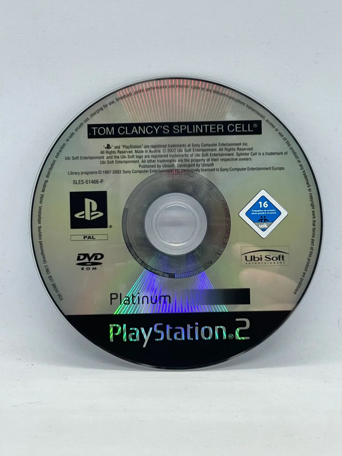Tom Clancy's Splinter Cell PS2 (sama gra) Po Angielsku
