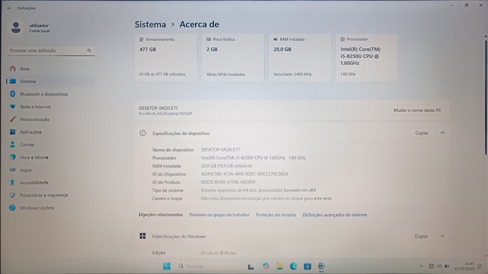 Portátil ASUS VivoBook 15