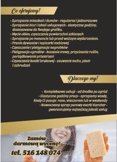 Firma sprzątająca! Profesjonalne sprzątanie!