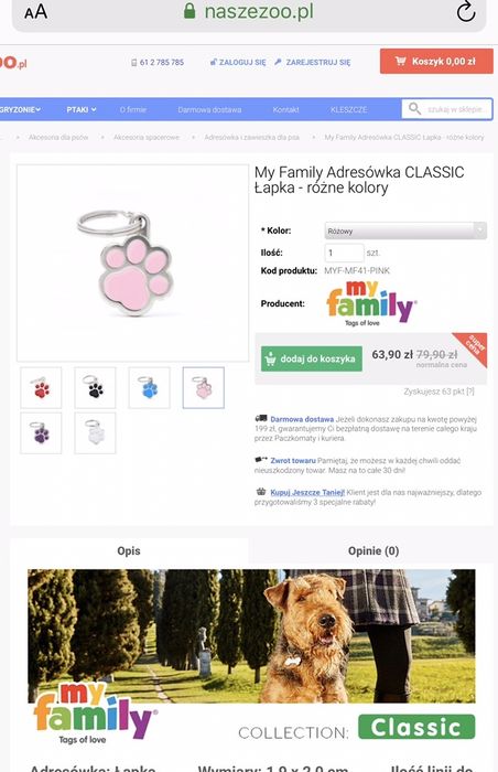 Adresówka, imiennik, identyfikator dla PSA lub KOTA firmy My Family!!