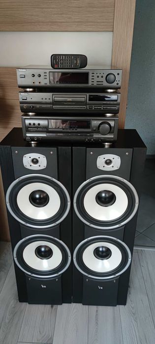 Wieża Technics 3 elementowa + kolumny 2x250W
