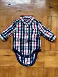 Mothercare Eleganckie body w kratkę  dla chłopca (62cm,1-3 miesiące)