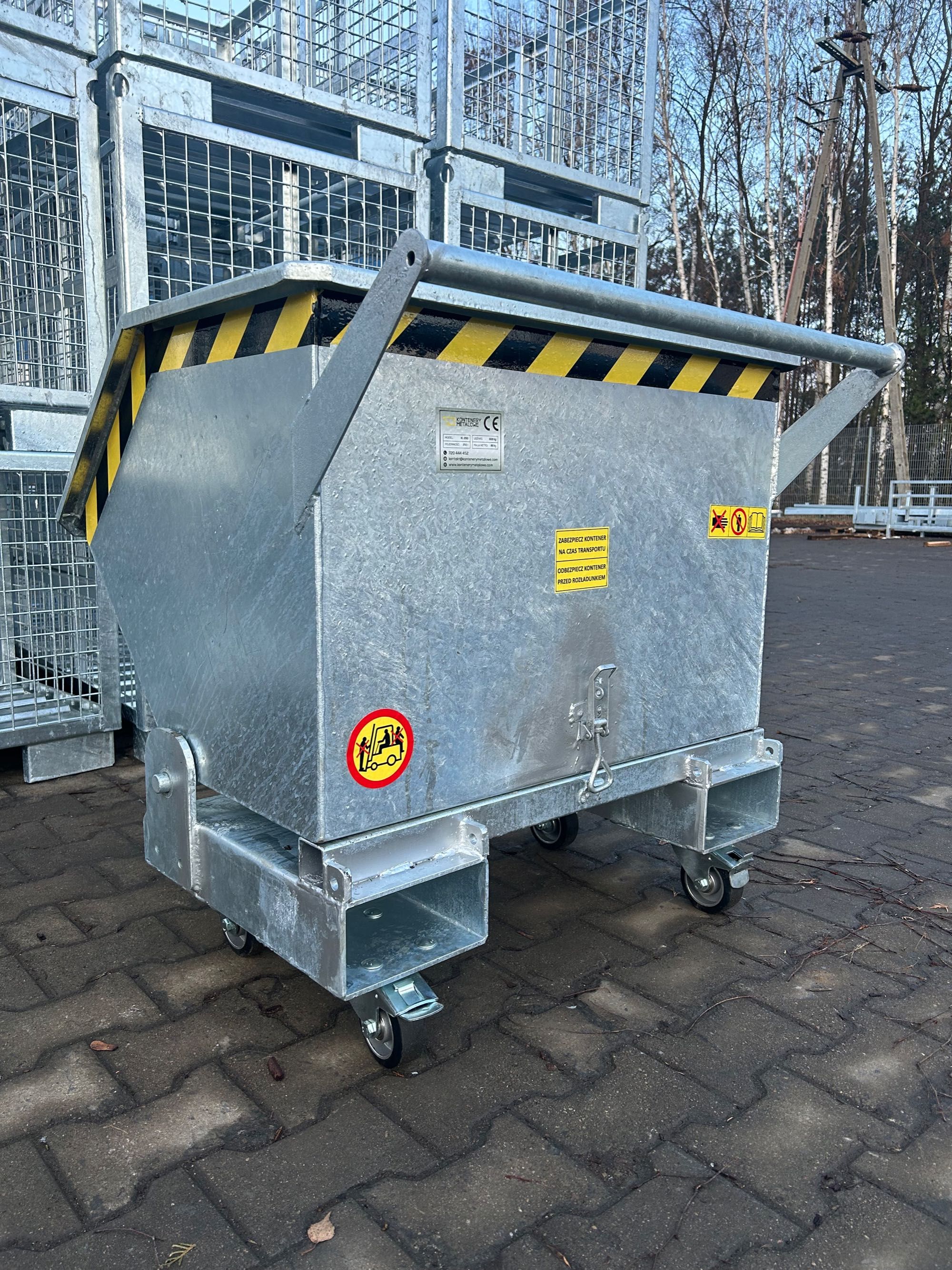 Kontener samowyładowczy / Koleba / Kontener ocynkowany 250L