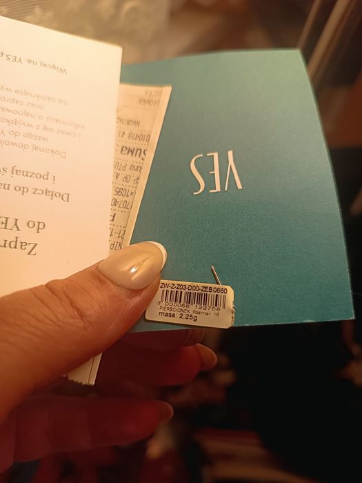 Złoty pierścionek roz 16 YES