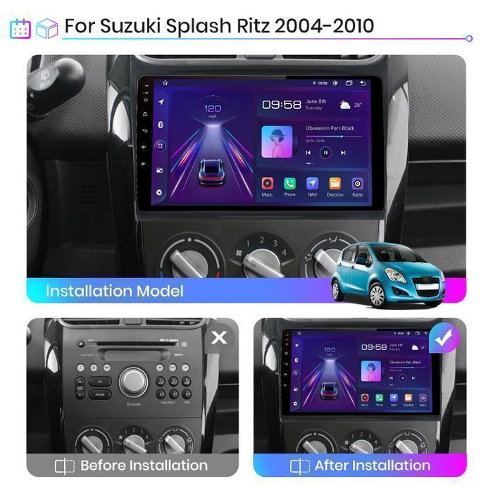 Radio nawigacja SUZUKI Splash Ritz Opel Agila Android