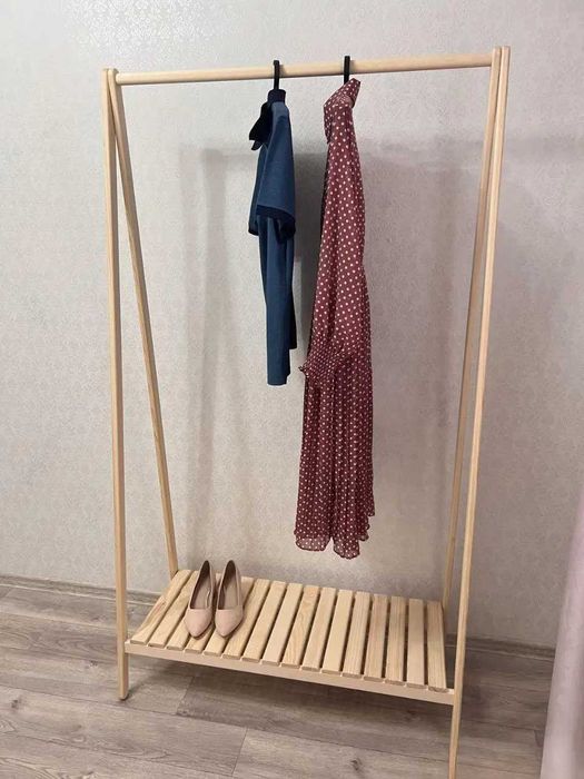 Вешалка напольная из дерева Вішалки стійки для одягу cтойка для одежды
