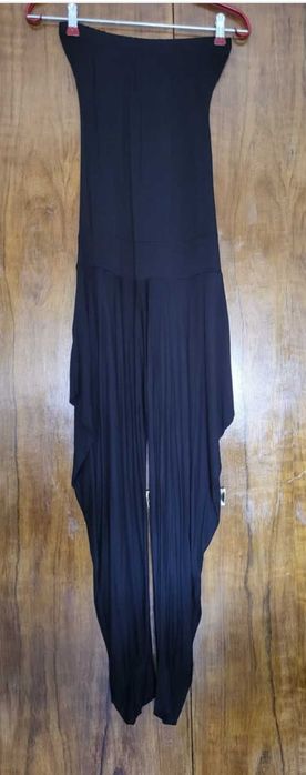 Macacão cai cai preto, tamanho S, de algodão