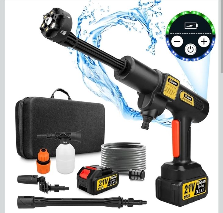 Gisam Akumulatorowa Myjka Ciśnieniowa Wysokociśnieniowa, Max 507 PSI