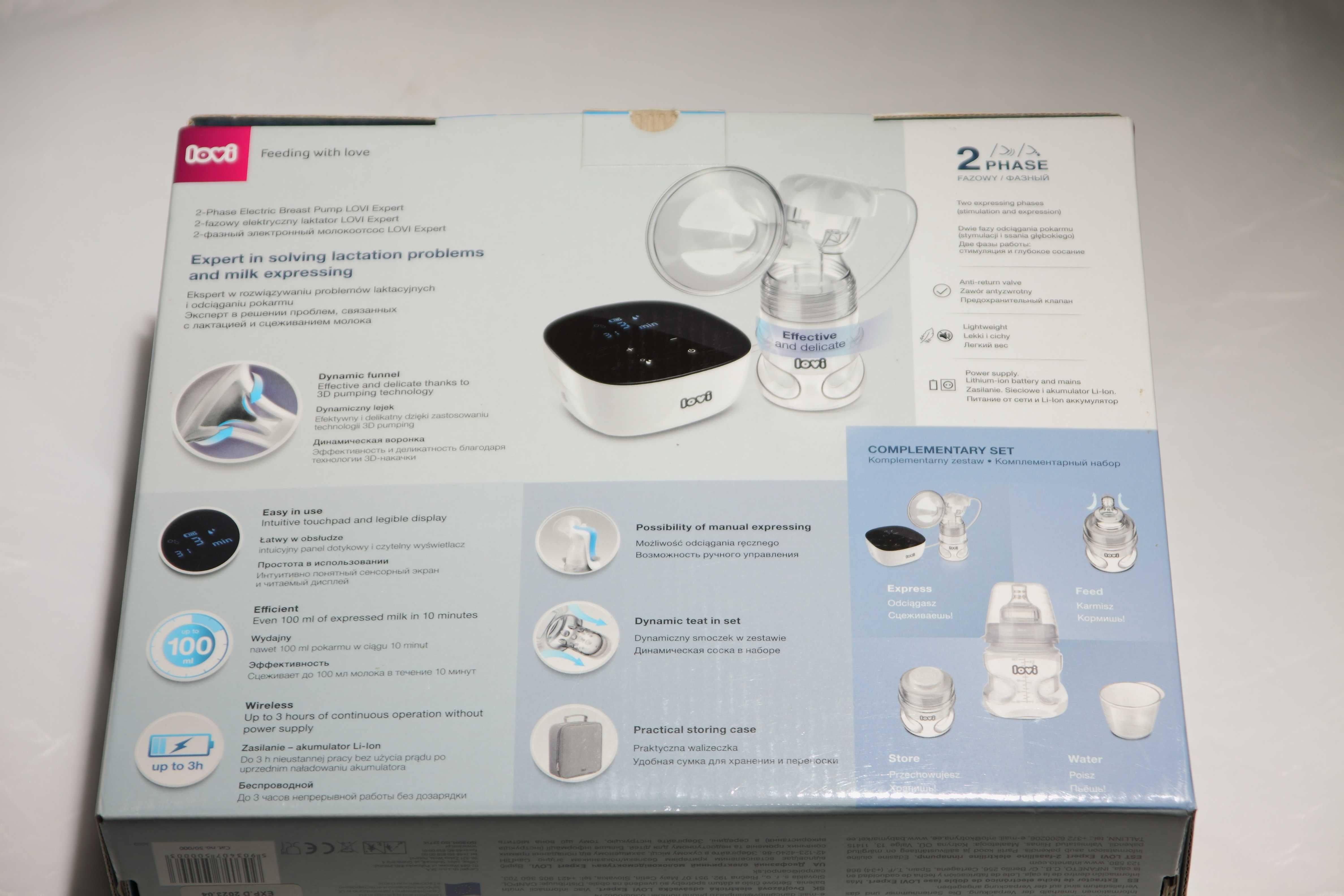 Laktator Lovi Expert 3D elektryczny i ręczny w jednym