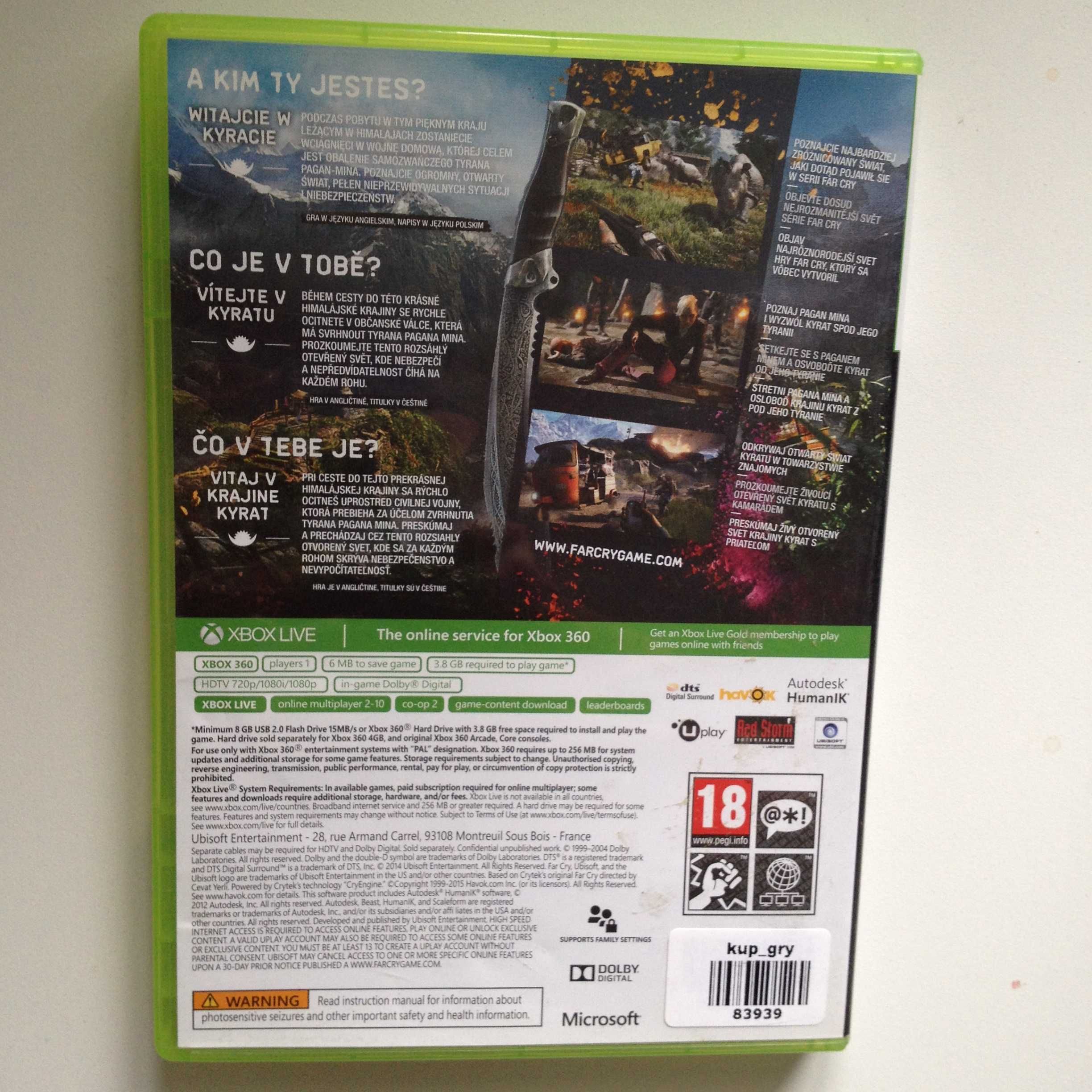 Far Cry 4 X360 PL Sklep W-wa Ursynów