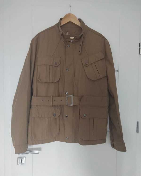 Męska przejściowa kurtka, wiatrówka w stylu militarnym, Zara, XL