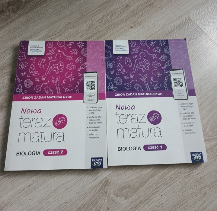 Nowa teraz matura biologia zbiór zadań maturalnych część 1 i 2