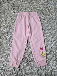 Różowe spodnie dresowe 110/116 cm Snoopy Peanuts