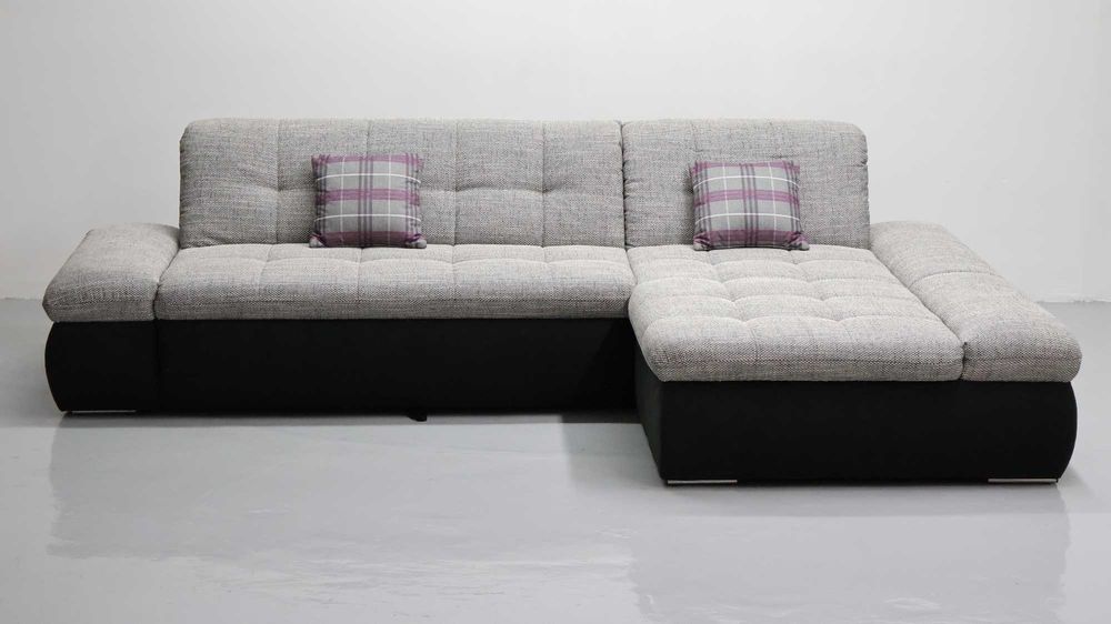 TMT Narożnik funkcjA spania Szara tkania rozkładana rogówka salon sofA